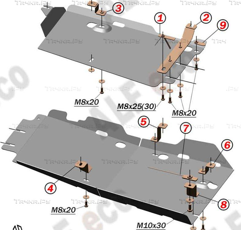 Купить запчасть ALFECO - ALF1322AL Защита алюминиевая для топливопровода Mazda CX-5 I 2WD 2011-2017