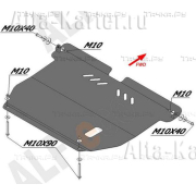 Купить ALFECO - ALF1006AL Защита алюминиевая для картера и КПП Hyundai Matrix 2001-2010