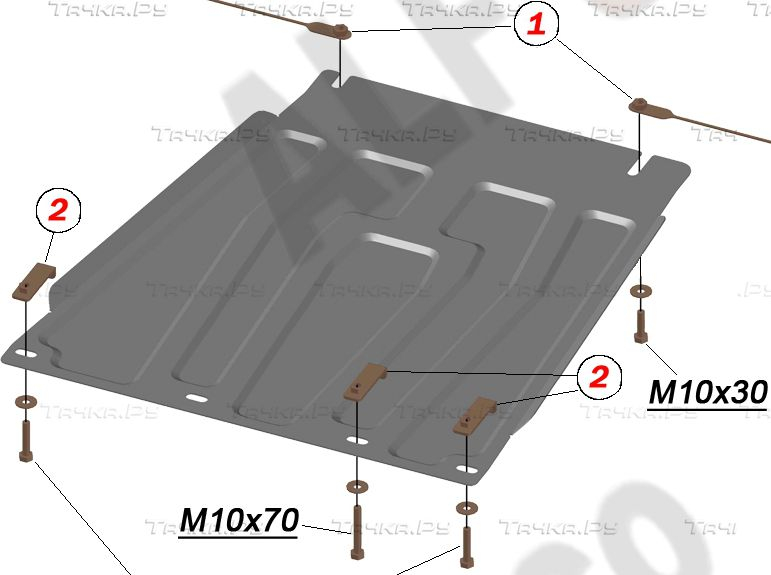 Купить запчасть ALFECO - ALF1506AL4 Защита алюминиевая для КПП Nissan Navara D40 2005-2015