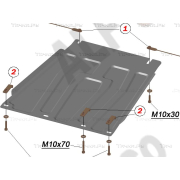 Купить ALFECO - ALF1506AL4 Защита алюминиевая для КПП Nissan Navara D40 2005-2015