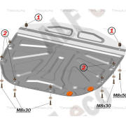 Купить ALFECO - ALF1118AL4 Защита алюминиевая для картера и КПП Kia Sorento II 2009-2012