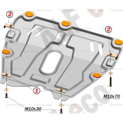 Купить ALFECO - ALF1602AL Защита алюминиевая для картера и КПП Opel Zafira B 2006-2012