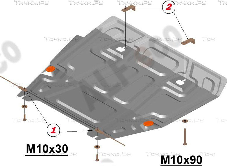 Купить запчасть ALFECO - ALF1514AL4 Защита алюминиевая для картера и КПП Nissan X-Trail T31 2007-2014