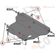 Купить ALFECO - ALF1502AL Защита алюминиевая для картера и КПП Nissan Pulsar N15 1995-2000