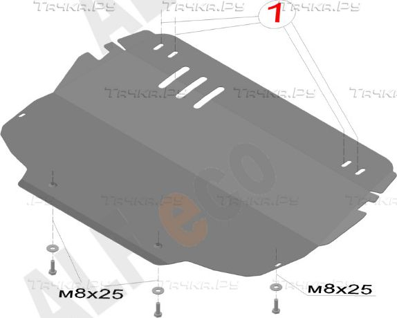 Купить запчасть ALFECO - ALF3031 Защита для картера и КПП Audi A3 8P 2011-2012