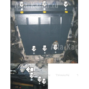 Купить MOTODOR - 00804 Защита для картера, КПП Honda HR-V 1998-2005