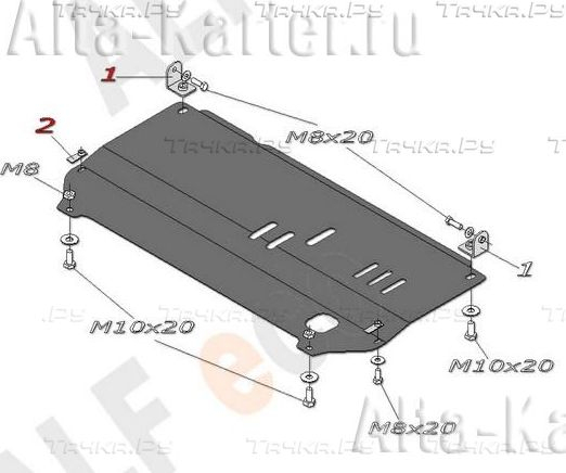 Купить запчасть ALFECO - ALF0401AL Защита алюминиевая для картера и КПП Citroen C3 I 2002-2009