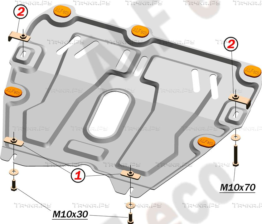 Купить запчасть ALFECO - ALF1602AL4 Защита алюминиевая для картера и КПП Opel Astra H 2004-2010