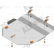 Купить ALFECO - ALF0913AL Защита алюминиевая для картера и КПП Honda Fit I 2001-2008