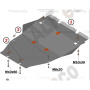 Купить ALFECO - ALF1213 Защита для картера и КПП Lexus GS300 4WD 2005-2012