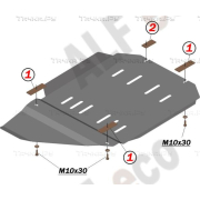 Купить ALFECO - ALF3702AL4 Защита алюминиевая для КПП Cadillac Escalade 2006-2014