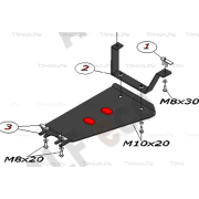 Купить ALFECO - ALF2436AL Защита алюминиевая для редуктора Toyota RAV4 III 2006-2012