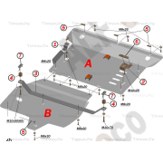 Купить ALFECO - ALF3619AL4 Защита алюминиевая для картера и КПП Mercedes-Benz Vito 119 BLUETEC Tourer 4WD 2014-2023