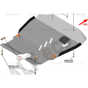 Купить ALFECO - ALF0807AL Защита алюминиевая для картера и КПП Geely LC 2008-2016