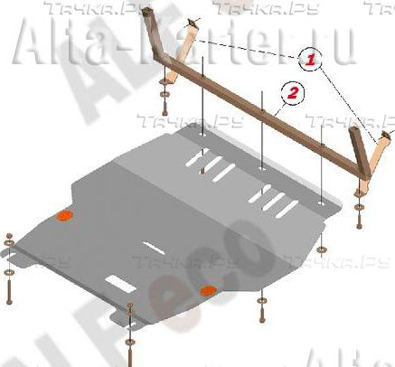 Купить запчасть ALFECO - ALF2003AL4 Защита алюминиевая для картера и КПП Volkswagen Bora 1998-2005