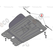 Купить ALFECO - ALF1448AL Защита алюминиевая для КПП Mitsubishi Pajero Sport III 2016-2023