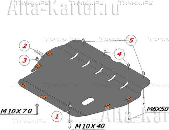 Купить запчасть ALFECO - ALF1117AL4 Защита алюминиевая для картера и КПП Kia Opirus 2007-2010