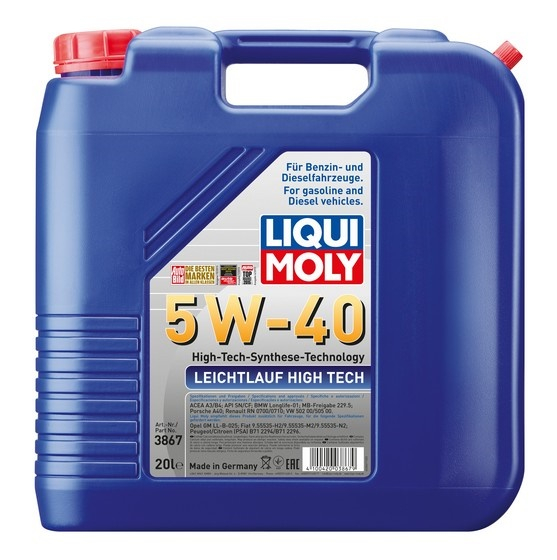 Купить запчасть LIQUI MOLY - 3867 Leichtlauf High Tech 5W-40