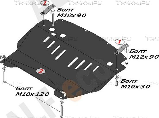 Купить запчасть ALFECO - ALF2908AL Защита алюминиевая для картера Nissan Fuga Y50 2004-2009