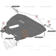 Купить ALFECO - ALF0311AL4 Защита алюминиевая для картера и КПП Chevrolet Aveo I T200 2006-2008