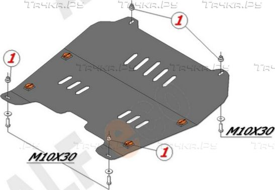 Купить запчасть ALFECO - ALF1606AL Защита алюминиевая для картера и КПП Opel Vectra C 2002-2008