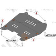 Купить ALFECO - ALF1606AL Защита алюминиевая для картера и КПП Opel Vectra C 2002-2008