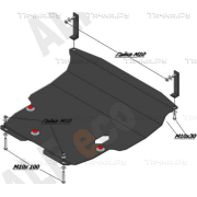 Купить ALFECO - ALF1004AL Защита алюминиевая для картера и КПП Hyundai Getz 2002-2011