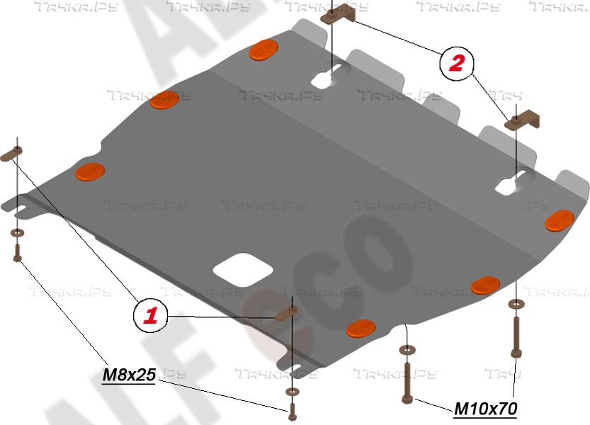 Купить запчасть ALFECO - ALF1544AL Защита алюминиевая для картера и КПП Nissan Juke Nismo 2013-2023