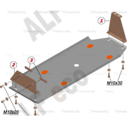 Купить ALFECO - ALF1422AL Защита алюминиевая для топливного бака Mitsubishi L200 IV 2007-2015