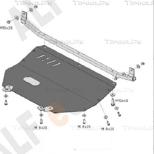 Купить запчасть ALFECO - ALF3015 Защита для картера Audi 80 1986-1994