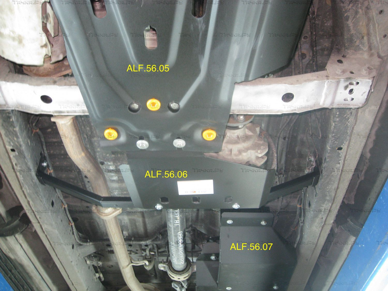 Купить запчасть ALFECO - ALF5606 Защита для радиатора, картера и КПП (3 части) Jac N35 2019-2023