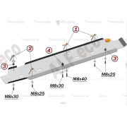 Купить ALFECO - ALF1452AL4 Защита алюминиевая для топливопровода Mitsubishi Outlander III 2012-2023