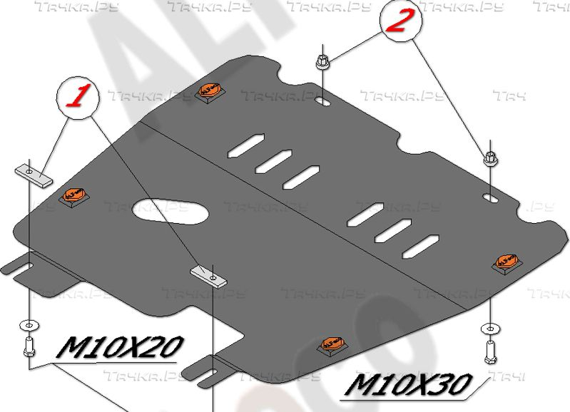 Купить запчасть ALFECO - ALF1605AL4 Защита алюминиевая для картера и КПП Opel Meriva A 2002-2010