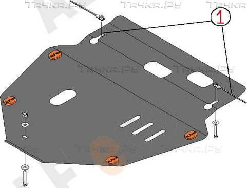 Купить запчасть ALFECO - ALF0929 Защита для картера и КПП Honda Stepwgn 2005-2009