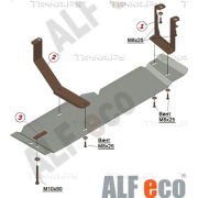 Купить ALFECO - ALF0934 Защита для редуктора заднего моста Honda CR-V IV 2012-2018