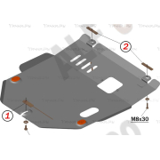 Купить ALFECO - ALF0938AL Защита алюминиевая для картера и КПП Honda Mobilio Spike 4WD 2002-2008