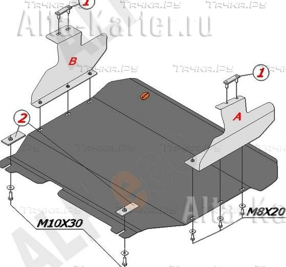 Купить запчасть ALFECO - ALF0711AL Защита алюминиевая для картера и КПП Ford Transit задний привод 2006-2012