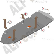 Купить ALFECO - ALF2638 Защита для топливного бака Volkswagen Amarok I Double Cab 2010-2023