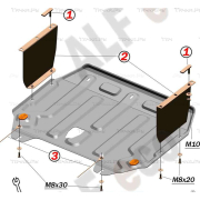 Купить ALFECO - ALF1126AL Защита алюминиевая для картера и КПП Kia Picanto II 2011-2017