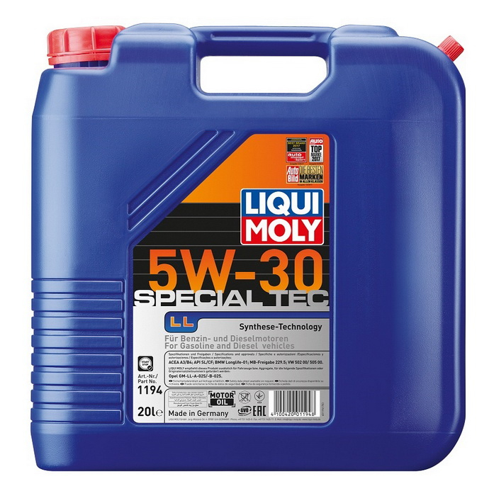 Купить запчасть LIQUI MOLY - 1194 Special Tec LL 5W-30