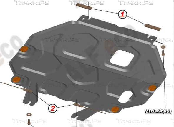 Купить запчасть ALFECO - ALF1431AL Защита алюминиевая для картера и КПП Mitsubishi Outlander III 2012-2023