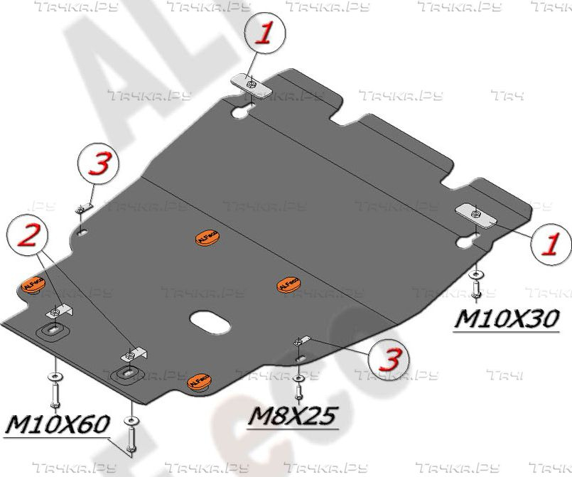 Купить запчасть ALFECO - ALF1208 Защита для картера (без пыльника) Lexus GS 350 2007-2011