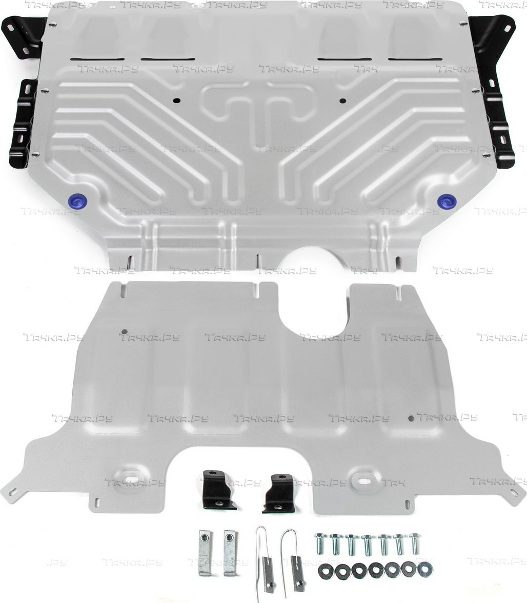 Купить запчасть RIVAL - 33358612 Защита алюминиевая для картера и КПП Volkswagen Teramont 2017-2023