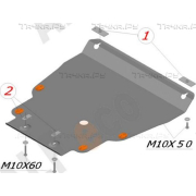 Купить ALFECO - ALF1207 Защита для картера Toyota Mark X GRX120/GRX130 4WD 2004-2023