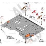 Купить ALFECO - ALF15450AL Защита алюминиевая для картера и КПП Nissan Pathfinder R52 2012-2023