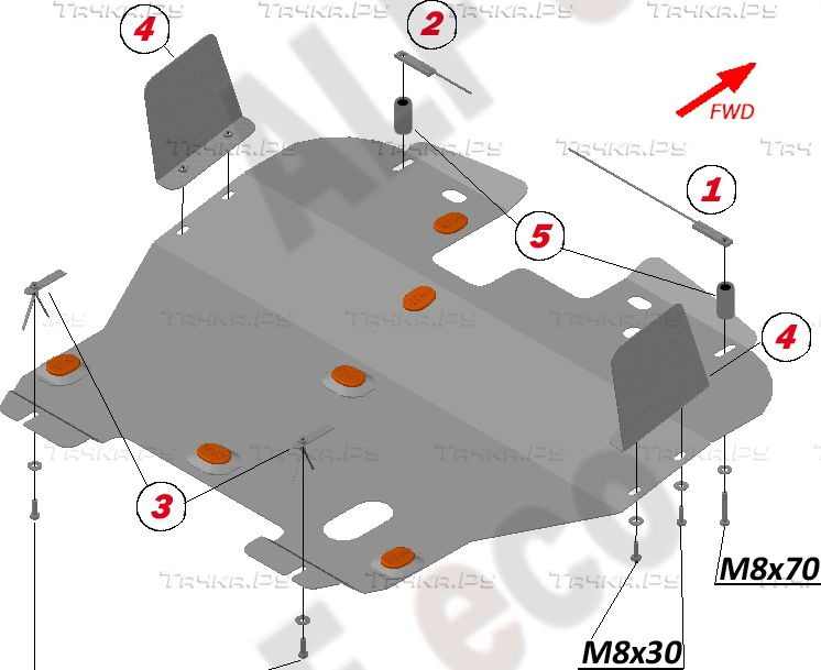 Купить запчасть ALFECO - ALF1439AL Защита алюминиевая для картера и КПП Mitsubishi Carisma 1999-2004