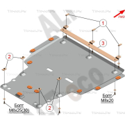 Купить ALFECO - ALF3624 Защита для картера и КПП Mercedes-Benz СLA-Класс C118 2019-2023