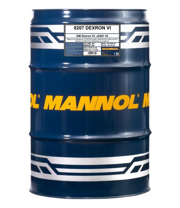 Купить запчасть MANNOL - MN820760 MANNOL DEXRON VI