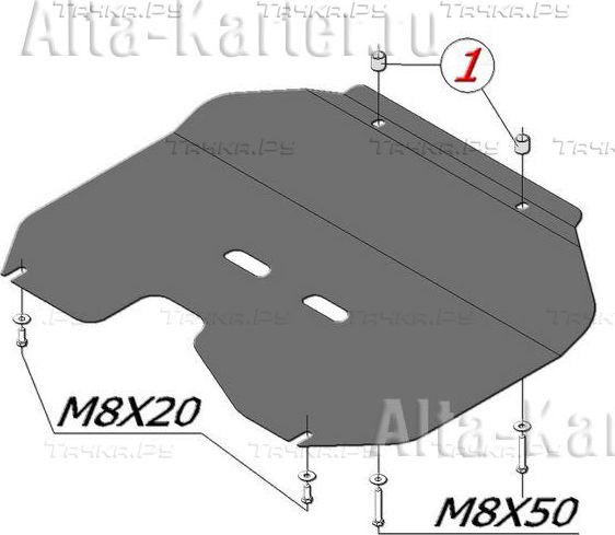 Купить запчасть ALFECO - ALF1124AL3 Защита алюминиевая для картера и КПП (малая) Kia Sportage III 2010-2023