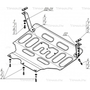 Купить MOTODOR - 72304 Защита усиленная для двигателя и КПП Jetta VS7 2023-2023